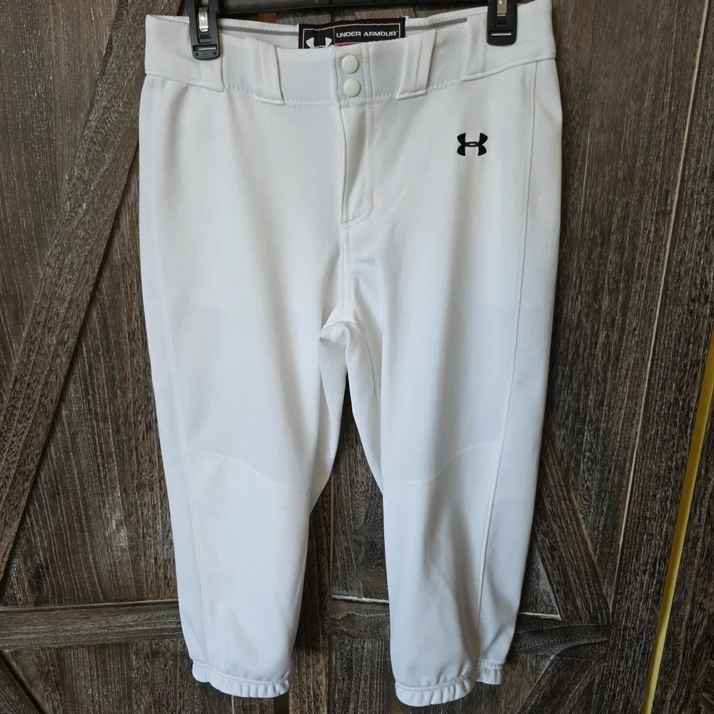 Under‎ Armour Pants Women's Size Medium White Softball Baseball Cropped Sports